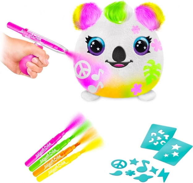 Airbrush kreatív készlet Neon squish plüssökkel