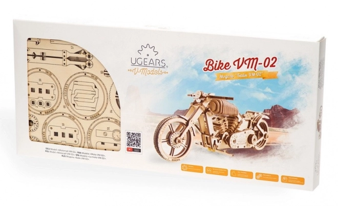 Ugears 3D Wooden Mechanical Puzzle Motorcycle Chopper