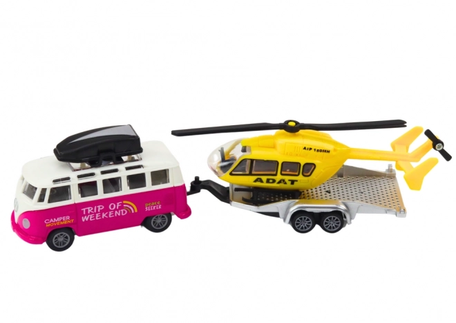 Off-Road Car with Boat or Helicopter Toy Set