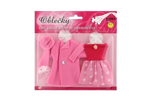 Doll Dress Set with Coat and Hat