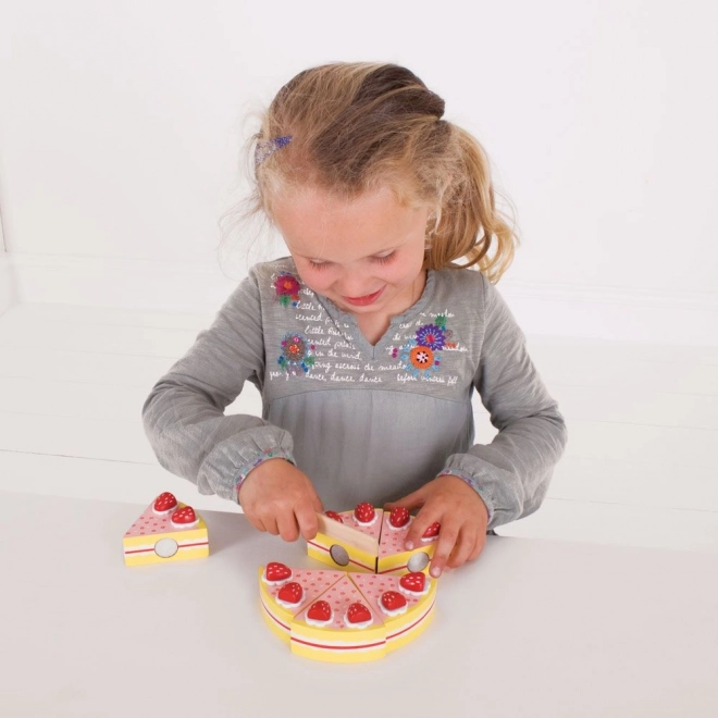 Wooden Strawberry Cake by Bigjigs Toys