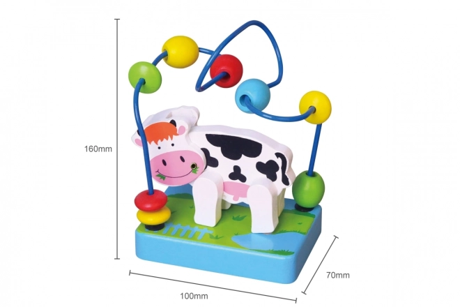 Wooden Cow Maze Toy