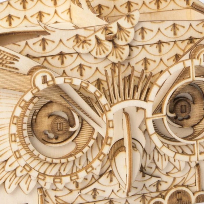 Robotic Owl Wooden 3D Puzzle Stand