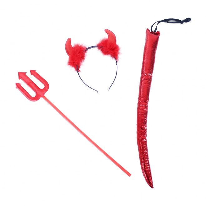 Devil Costume Set with Headband, Wand, and Tail