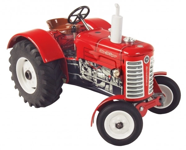 Red Metal Zetor 50 Super Toy Tractor with Key