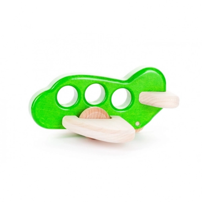 Green Wooden Airplane