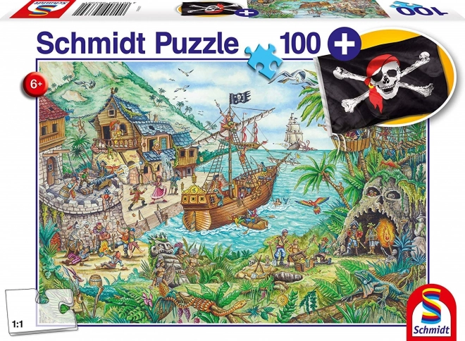 Schmidt Pirate Cove Puzzle with Flag