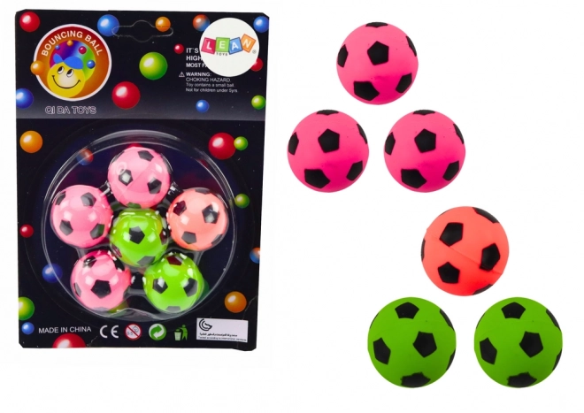 Bouncing Ball Set Soccer Style 6 Pieces