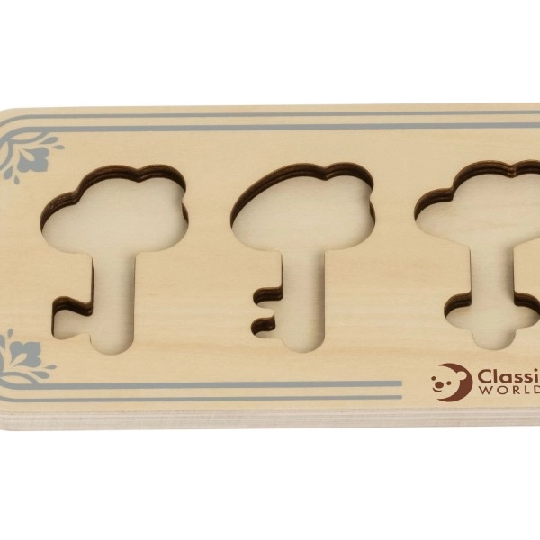 Wooden Key Shaped Puzzle for Toddlers