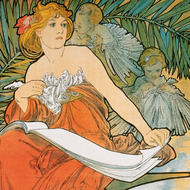 Alfons Mucha jegyzetnaptár 2026