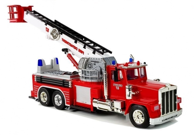 Fire Truck with Extending Rotating Ladder RC Sound Sirens Lights