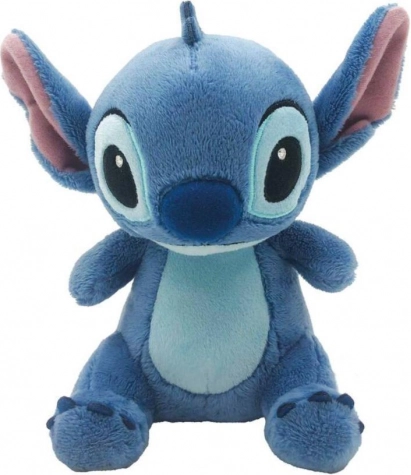 Stitch sitting plush toy blue 18cm