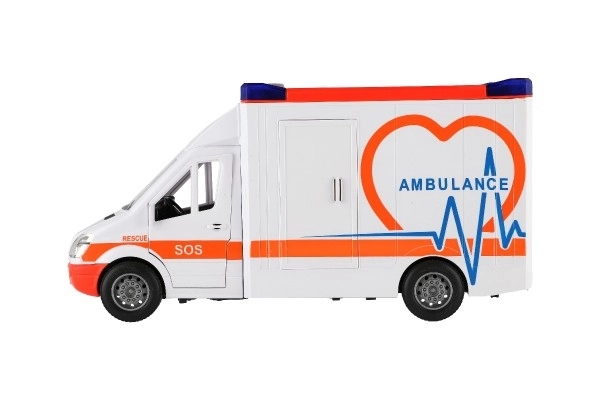 Plastic Ambulance Toy with Stretcher and Light & Sound