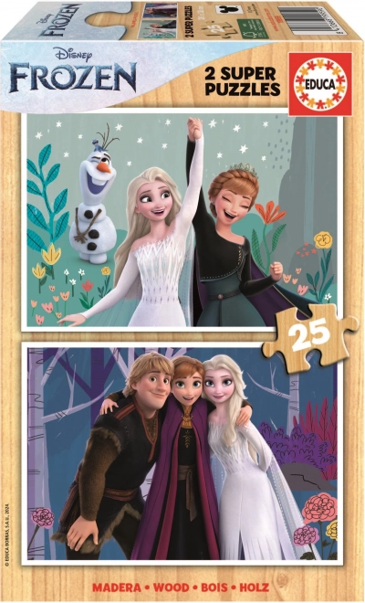 Frozen Wooden Puzzle 2x25 Pieces