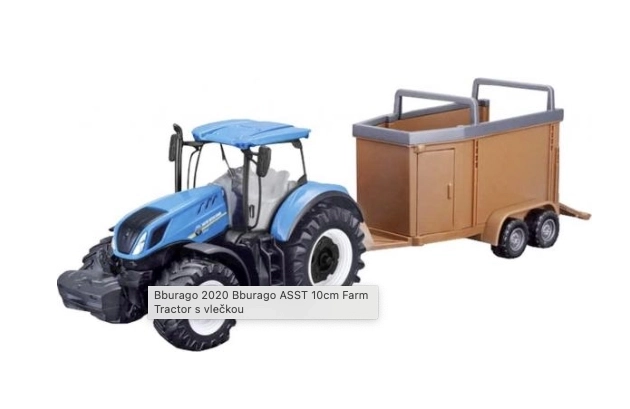 Bburago Farm Tractor with Trailer