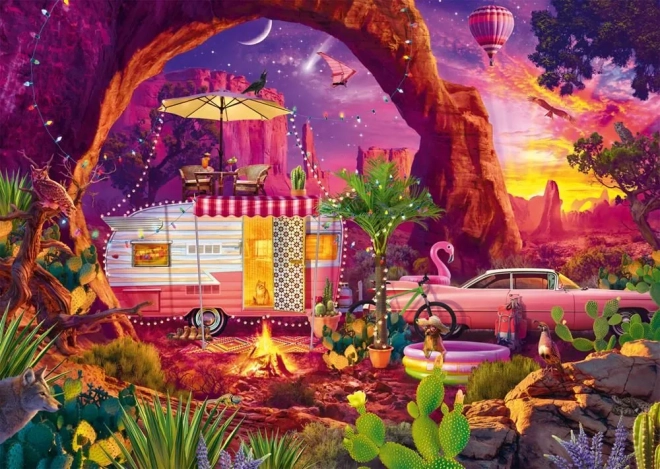 Puzzle Campeggio nel deserto 1000 pezzi