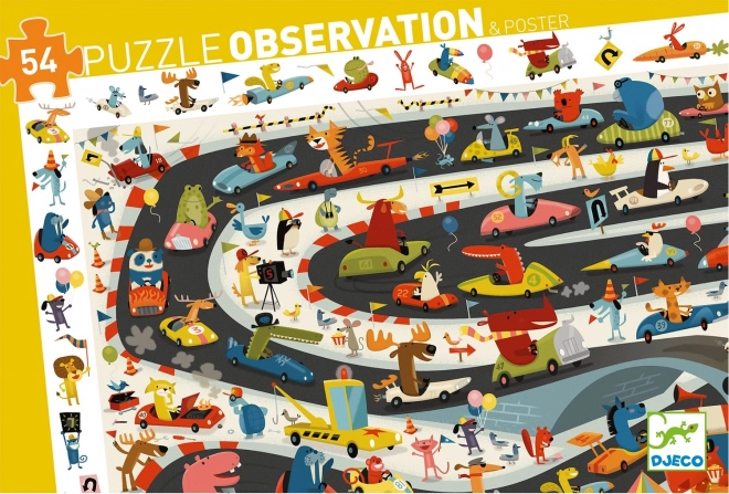 Djeco Puzzle Observation - Rally 54 Pieces