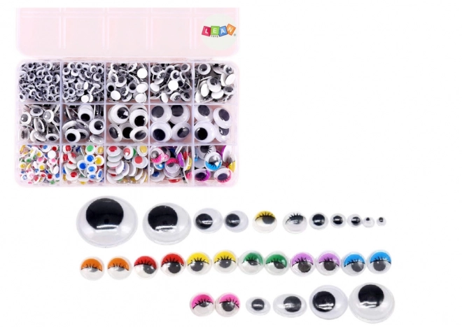 Colorful Self-Adhesive Googly Eyes Set - 750 Pieces