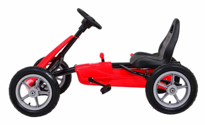 STAR pedal go-kart for children 3+ Red + adjustable seat + inflatable wheels