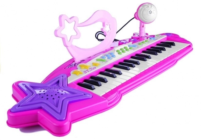 Musical Keyboard with Microphone for Girls