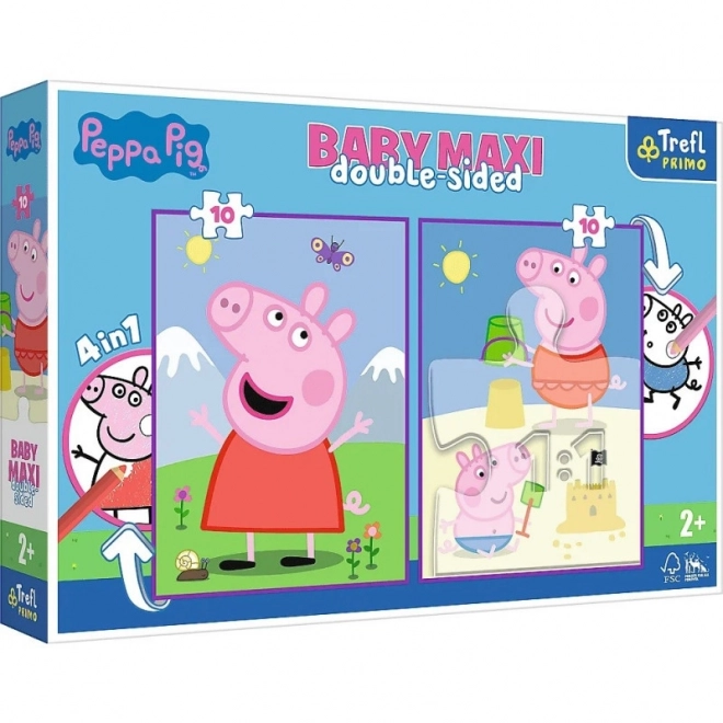 Trefl Double-Sided Puzzle Peppa Pig Hello Baby Maxi