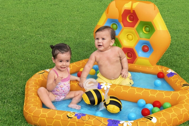 Inflatable Bee Kids Pool with Game and Balls