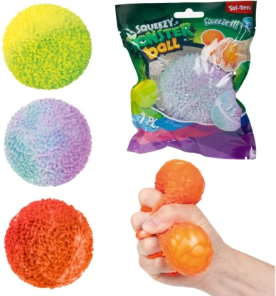 Anti-stress squeeze ball with mossy surface 7.5 cm