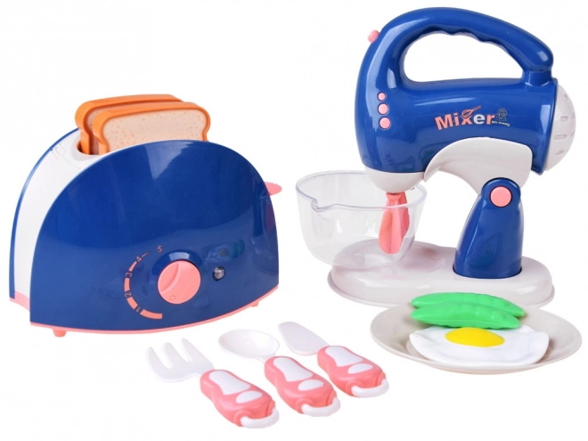 Kids Kitchen Accessory Set With Mixer And Toaster