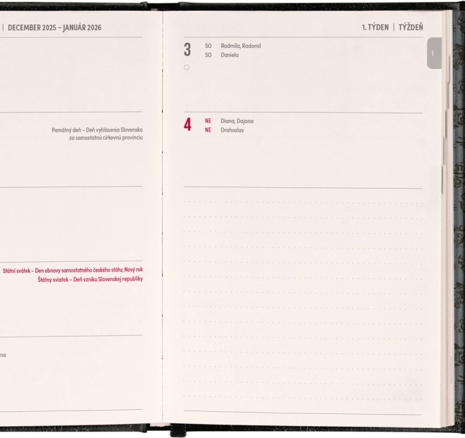 Agenda settimanale magnetica Harry Potter Lumos 2026, 11 x 16 cm