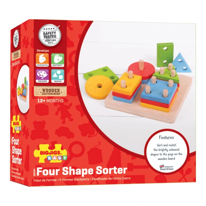 Bigjigs Baby Colorful Shape Stacker