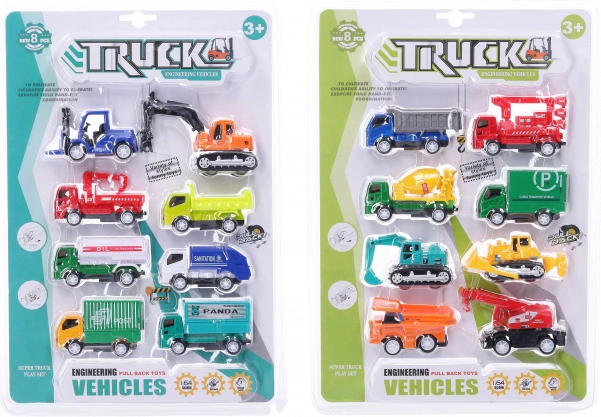 Set of 8 Pull-back Vehicles