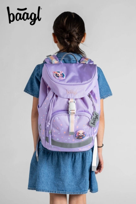 Baagl School Set Airy Pets: Backpack, Pencil Case, Shoe Bag