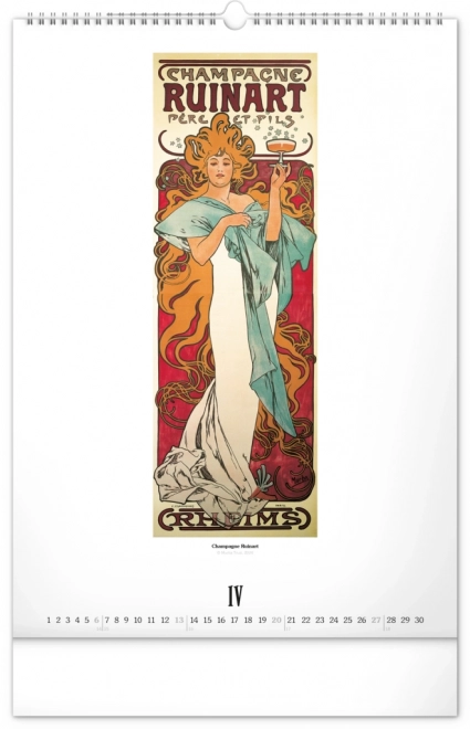 Wall Calendar Alfons Mucha 2025