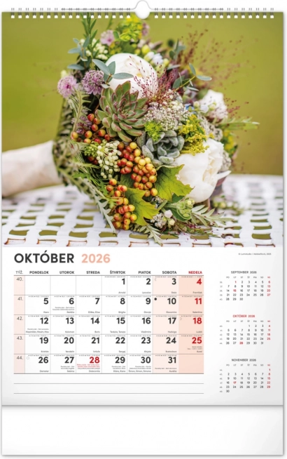 Wall Calendar Flowers 2026