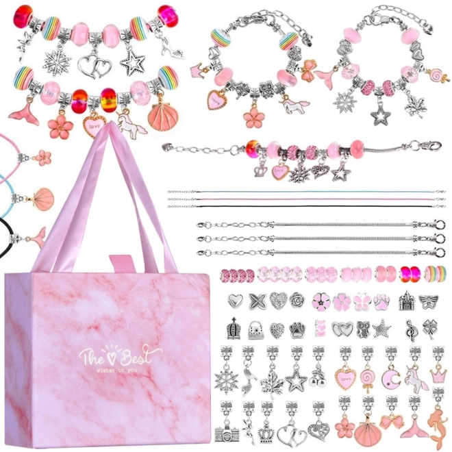 Bead & Charm Bracelet Set with Gift Packaging