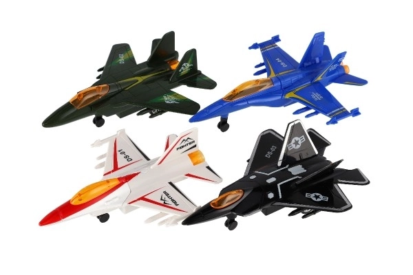 Pull-Back Metal and Plastic Fighter Jet Toy