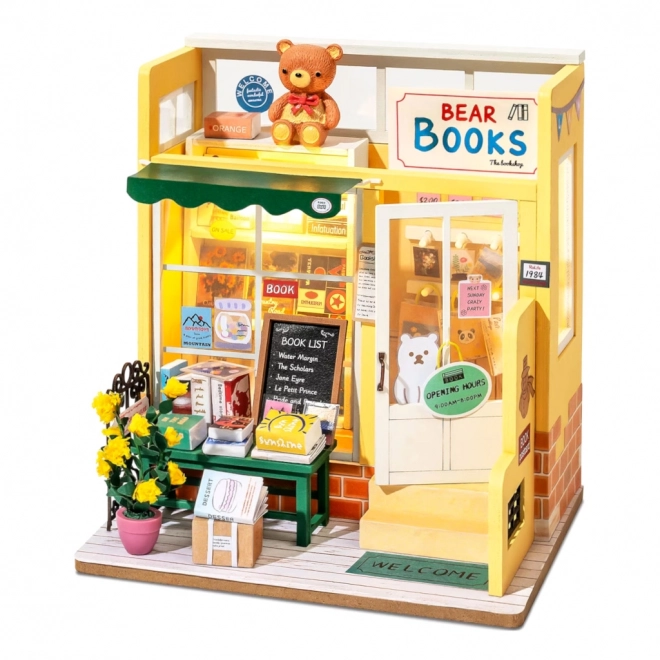 Robotime Rolife DIY Miniature Bookstore with LED Lighting