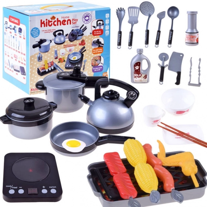 Toy Kitchen Cooking Set with Grill