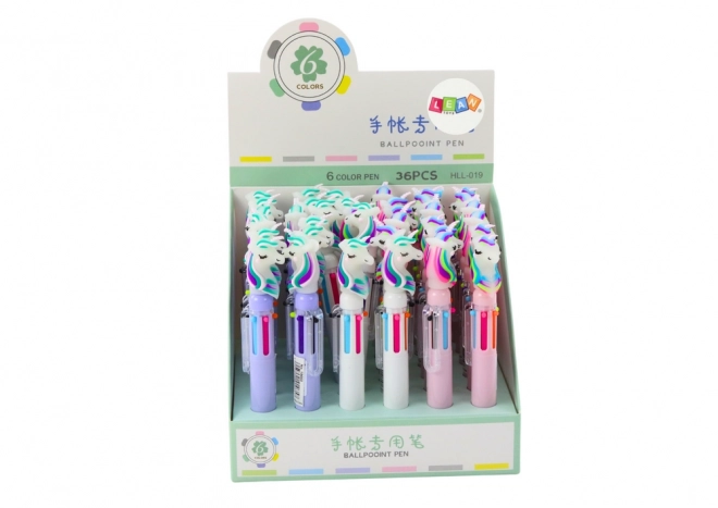 Multicolor Unicorn Pen with 6 Colors