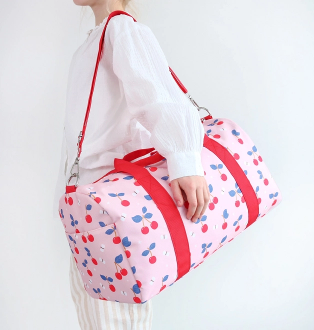 A Little Lovely Company - children's travel bag with cherry motif