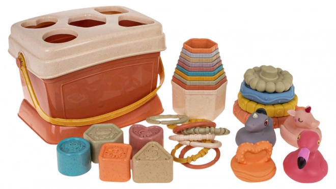 Educational Toy Set with Shape Sorter