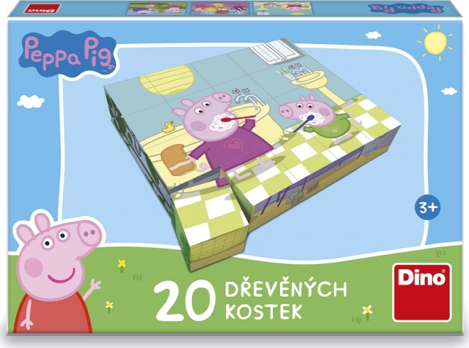 Peppa Pig Wooden Picture Cubes - Fun Day