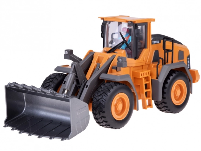 Remote Controlled Bulldozer with Moving Arm, Lights, and Sounds