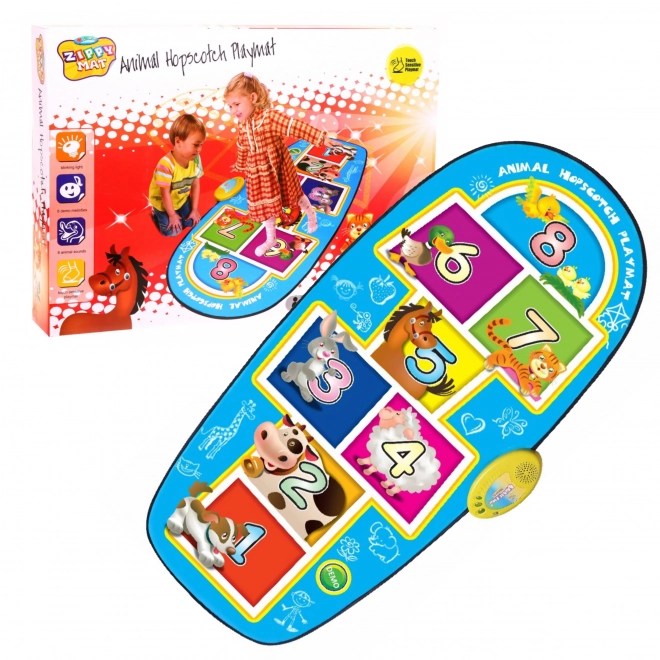 Interactive Animal Sound Hopscotch Mat for Kids