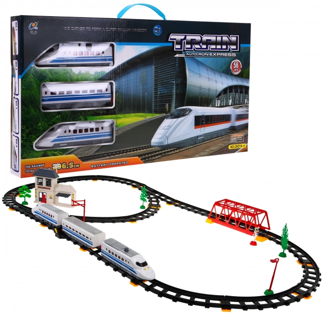 Large Electric Train Set With Loop And Accessories For Kids 3+