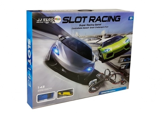 Large Racing Track with Dual Loops and Remote Control Cars