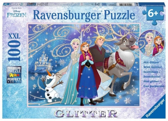 Ravensburger Puzzle Frozen Shimmery Snow 100 Pieces