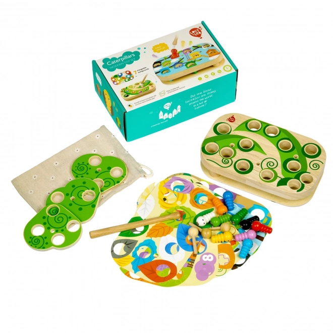 Catch the Caterpillars - Wooden Motor Skills Game with Magnets