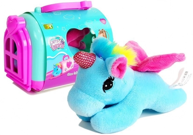 Unicorn Soft Toy with Carrier