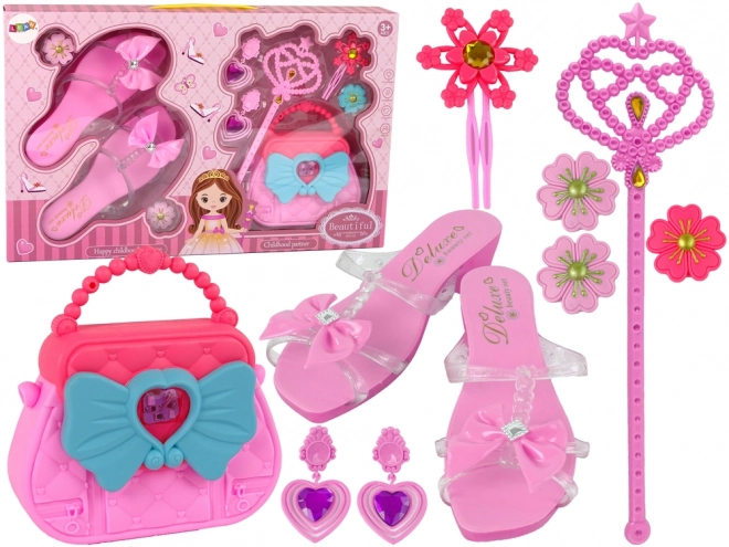 Princess Pink Beauty Set with Slippers and Accessories